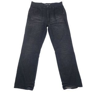 RK Icon Jeans Mens Size 34x32 Straight Fit Baggy Denim Black Cotton